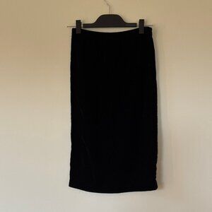 Black Velvet Pencil Skirt Size Small